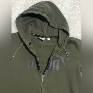 Puma Full Zip Army Green Hoodie